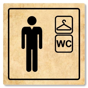 Šatna muži, wc, 100x100mm, pergamen, Arizona